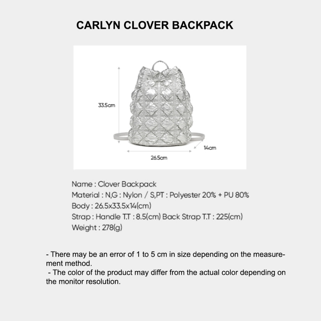 ❤️แท้ / พร้อมส่ง❤️ Carlyn CLOVER BACKPACK ของแท้ 100%