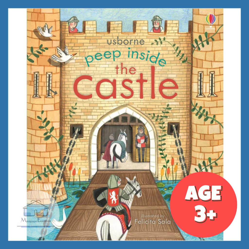 (ปราสาท) Usborne Peep Inside Children Hardcover Educational Interactive Book Birthday Present