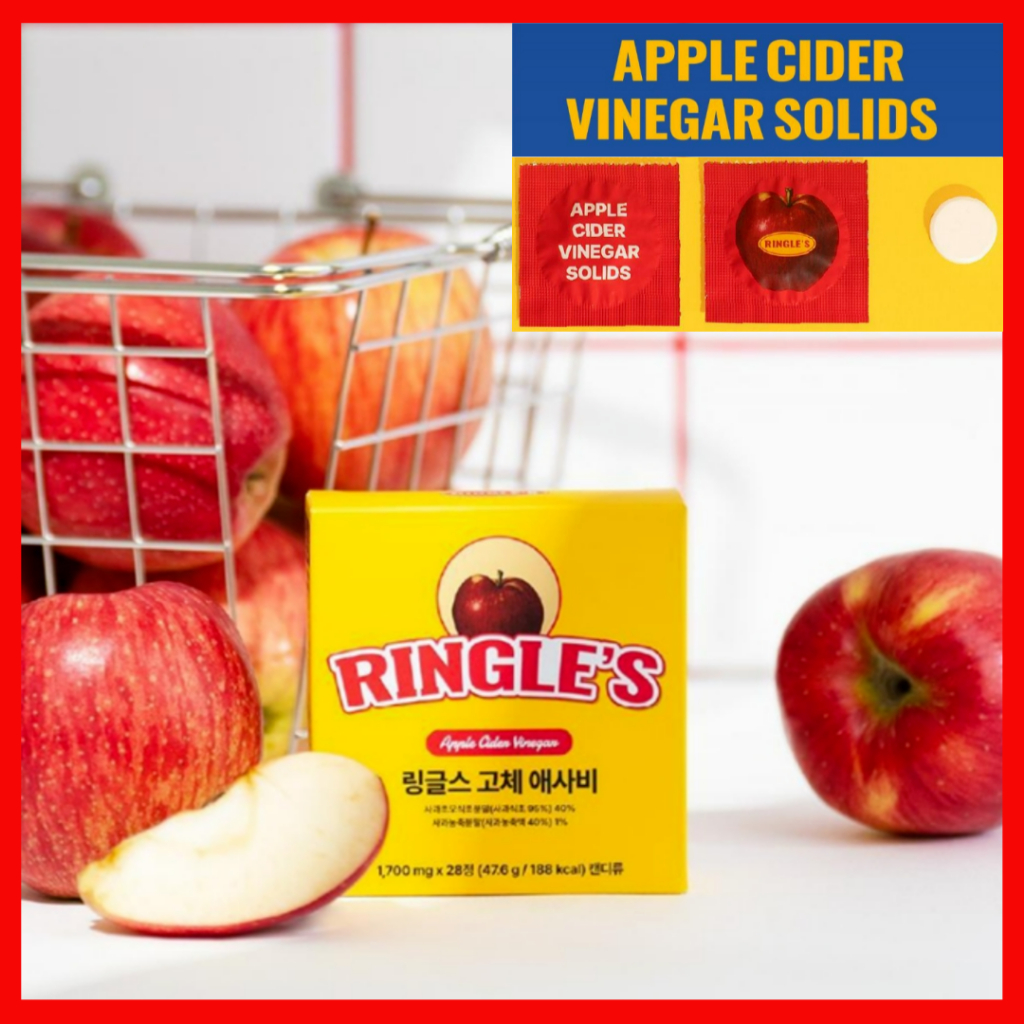 [KOREA] RINGLES Apple Cider Vinegar Solids Candy / Apple Cider Vinegar Tablets Zero Sugar ลดน้ําหนัก