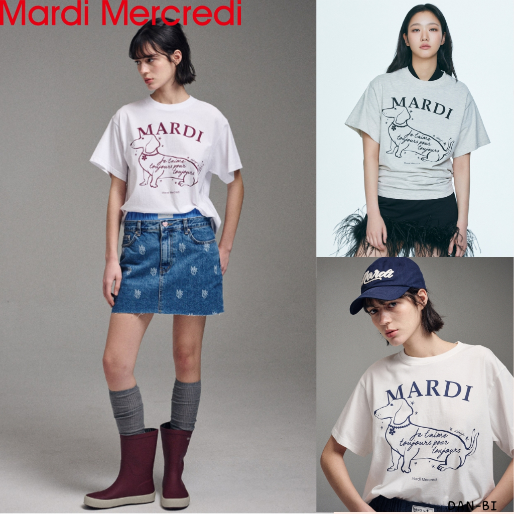 [MARDI Mercredi] TSHIRT SWING THE TAIL DDANJI FLOWER CHOKER_3color / สินค้า KR แท้ 100% / จัดส่งรวดเร็วจาก KR! / ใช้บัตรกํานัลร้านค้า!