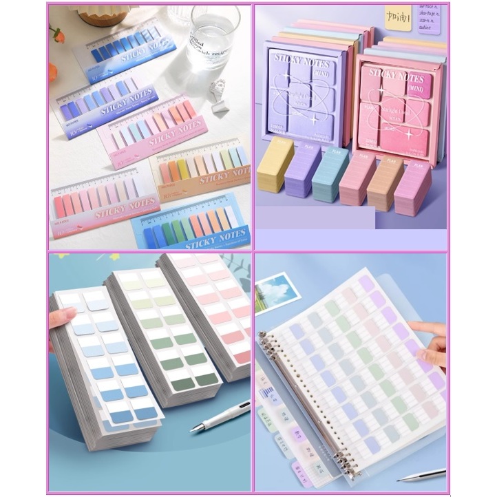 9.9 [Min.4] Sticky Notes Pretty & Colourful Index Tabs!