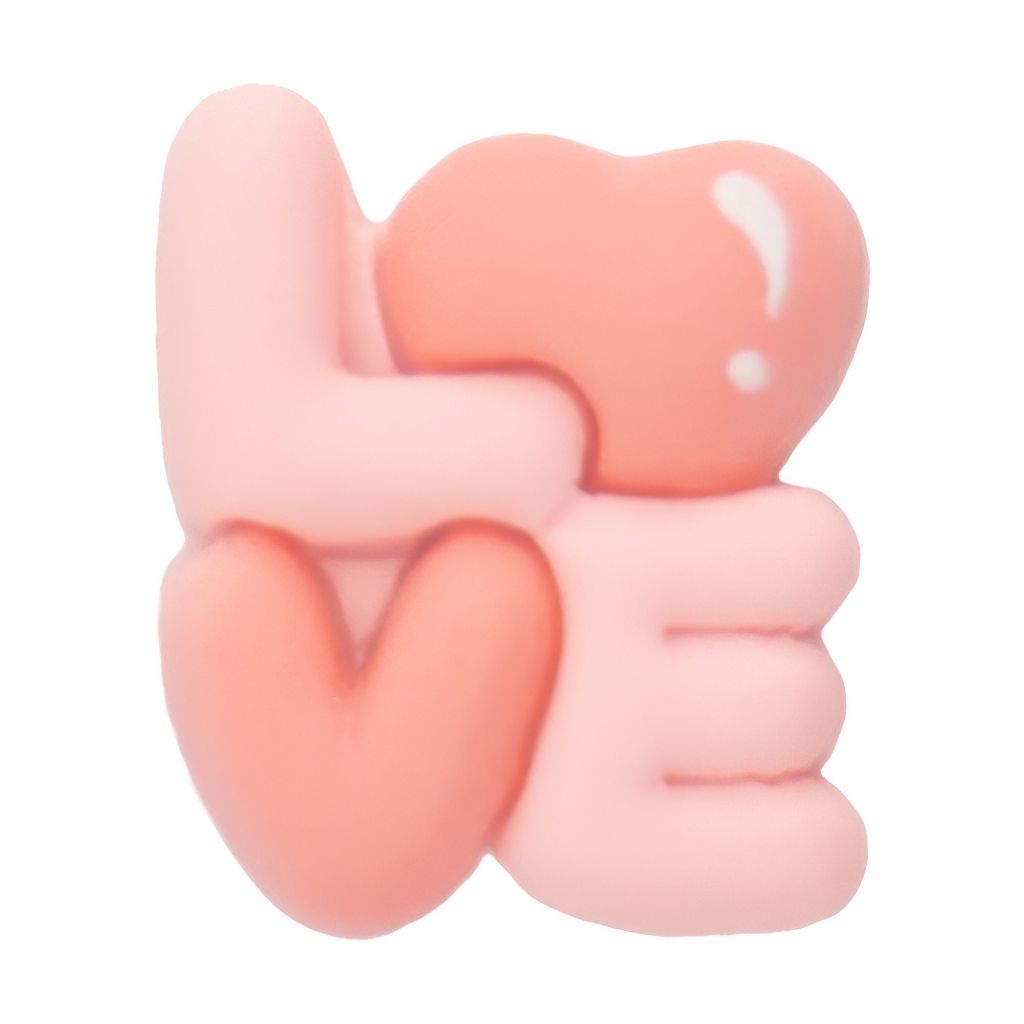 I-28 Macaron Love Icon (2 X 2.3 Cm) WiLLBee CLIPPON Soft Charms ชิ้นส่วนตกแต่งรองเท้า