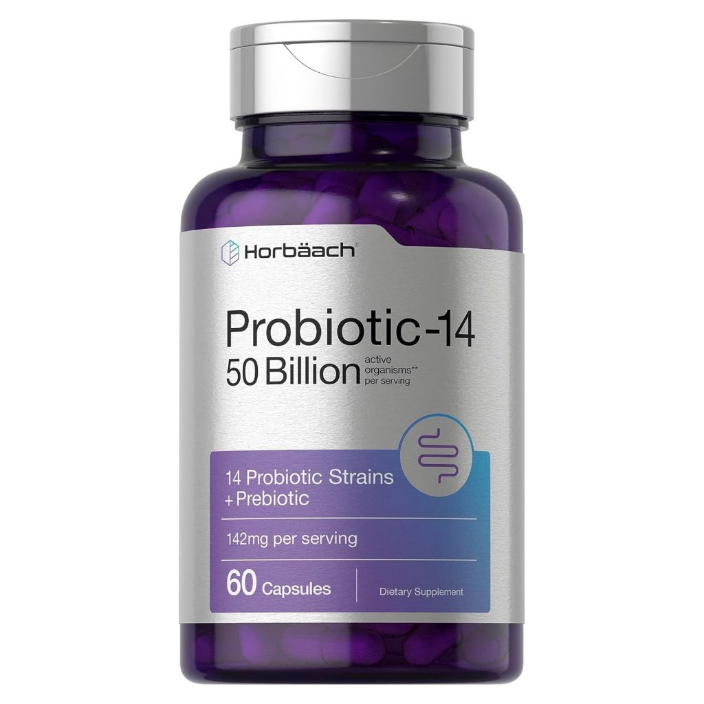 [ผลิตในสหรัฐอเมริกา] Horbach Probiotics-14, แคปซูล CFU 50 พันล้าน, 60 นับ