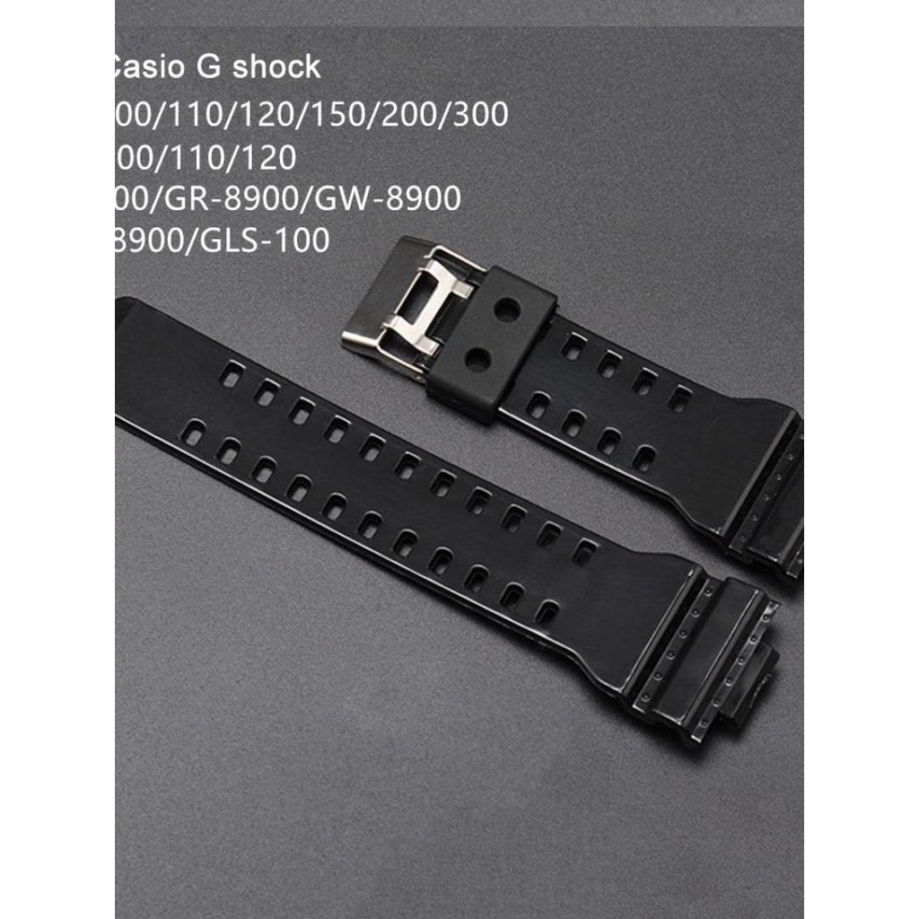 สำหรับ Casio G-Shock GA110 GD120 GA-100 G-8900 GLS-100ยางนาฬิกา16มม.สายรัดข้อมือกีฬากันน้ำ Glossy