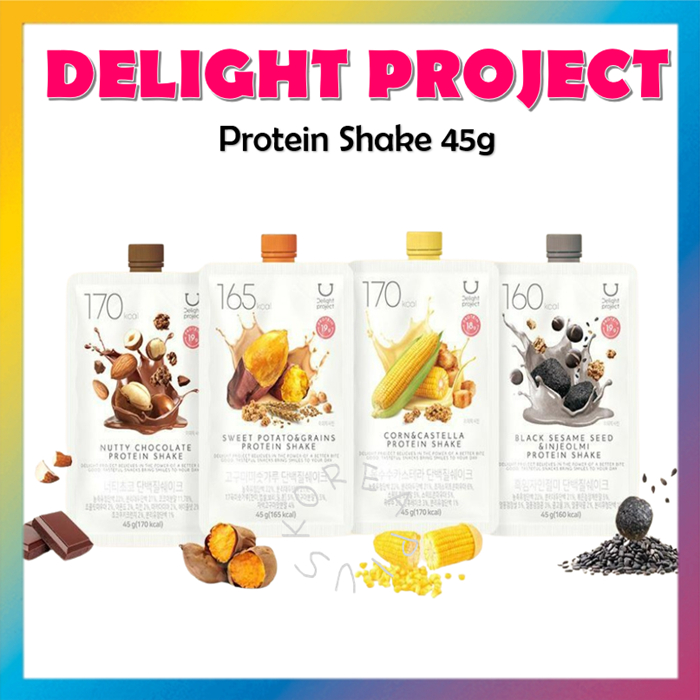 [Delight Project] Protein Shake 45g (Nutty Chocolate Sweet Potato Corn&Castella Black Sesame Seed)
