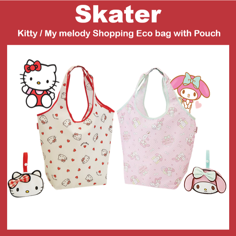 [SKATER] กระเป๋าช้อปปิ้ง ลายคิตตี้ มายเมโลดี้ พร้อมกระเป๋า KBS42P