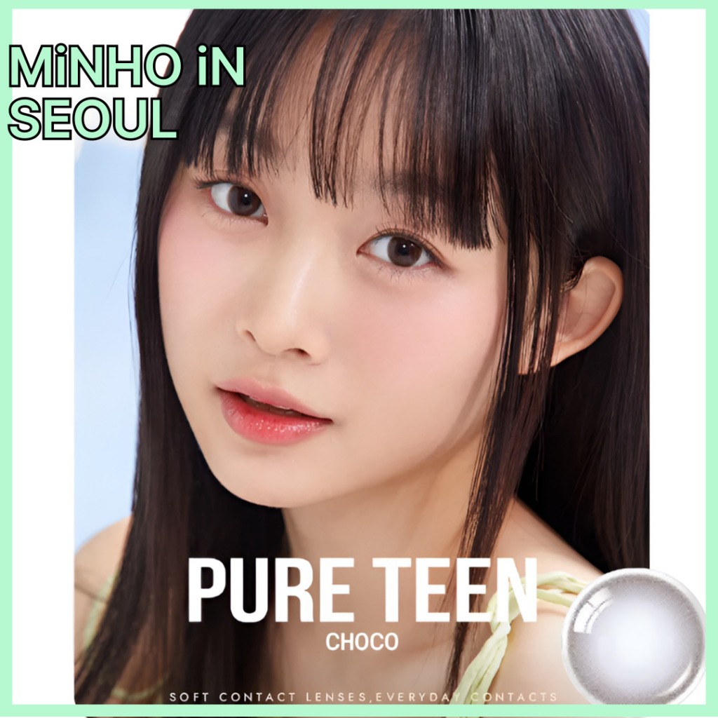 OLENS Pure Teen Choco Month – สีเทา 1 สี | คอนแทคเลนส์สีรายเดือน 12.8 มม. K-Beauty 2p 1 กล่อง
