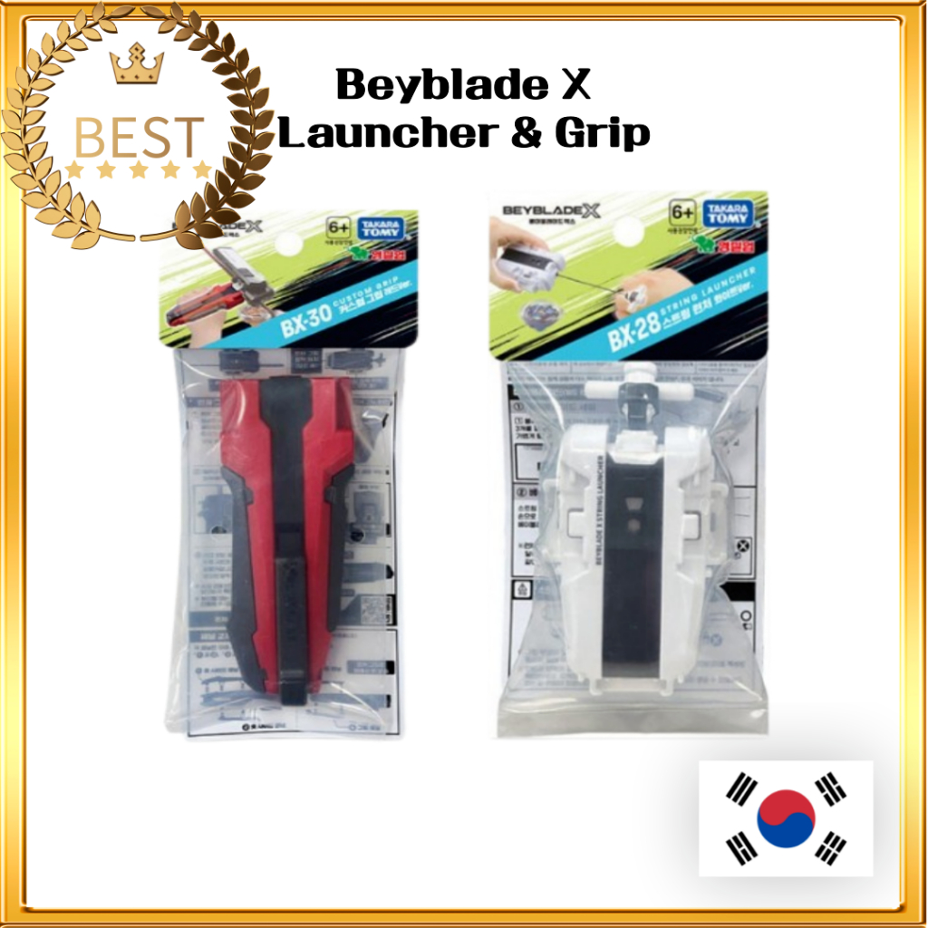 [TAKARA TOMY] Beyblade X BX-28 String Launcher / BX-30 Custom Grip / จากเกาหลี