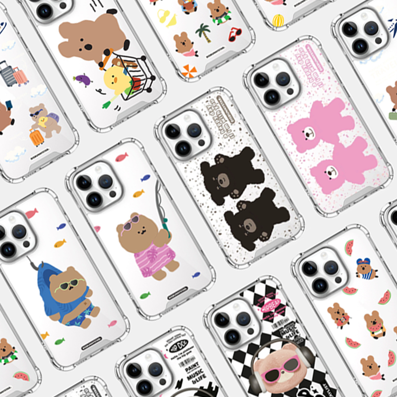【 คอลเลกชันเคสโทรศัพท์เกาหลี 】 ความเข้ากันได้ของไอโฟน 16 ซีรีส์, กันชน, การป้องกัน, โปร่งใส, แข็ง, เจลลี่, ดีไซน์น่ารัก ซัมซุง กาแลคซี, Disbunnystar