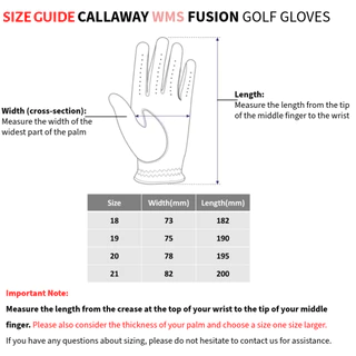 [Callaway] ถุงมือกอล์ฟ WMS Fusion (คู่)