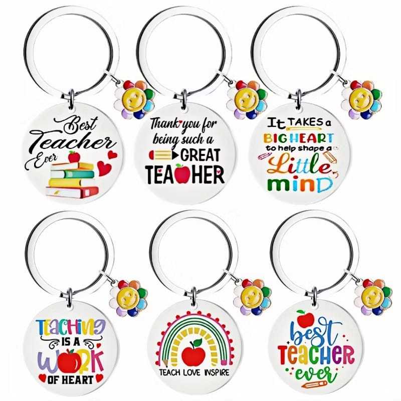 [ผู้ขายท้องถิ่น] Teacher Day Idea l Teacher Day KeyChain l Tags Best Teacher Ever Thank You Teacher 