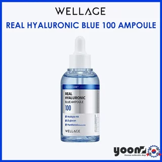(READY TO SHIP) [WELLAGE] REAL HYALURONIC BLUE 100 AMPOULE 60ml 1+1 (หลัก + รีฟิล)_จากเกาหลี