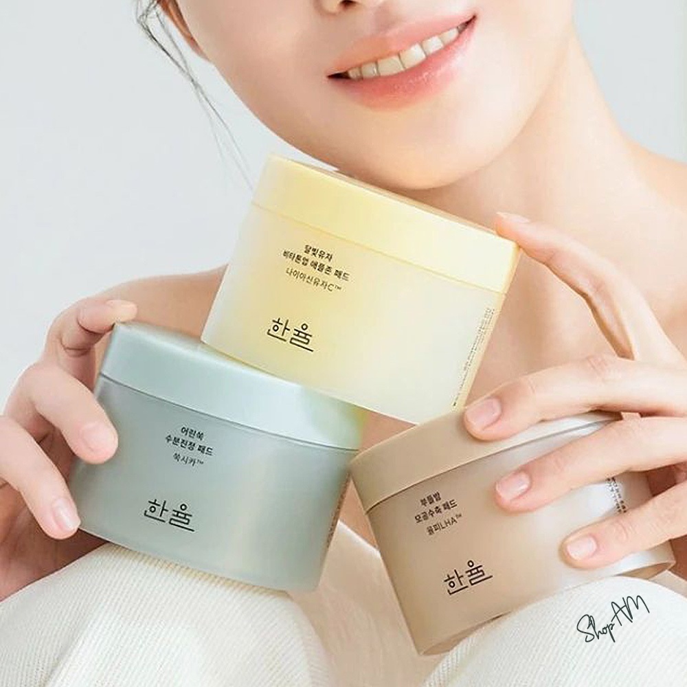 Hanyul Yuja Vita Tone Up 60P / Pure Artemisia Calming 60P / แผ่นกระชับรูขุมขนเปลือกหอยเกาลัด 50P