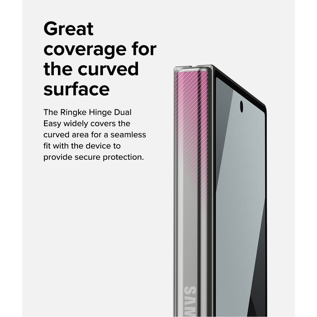 Ringke Hinge Dual Easy Film สําหรับ Galaxy Z Fold 6 5 4 ตัวป้องกันฝาครอบบานพับแบบยืดหยุ่นใส ราคา ถูกที่สุด ดีลบีเคเค แกลเลอรีภาพที่ 5