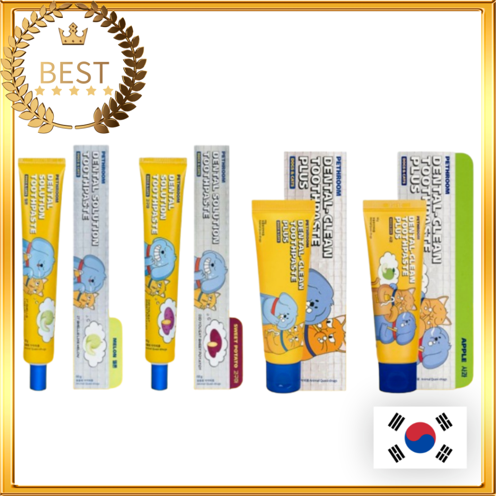 [PETHROOM] Dental Solutions Toothpaste / Dental Clean Toothpaste Plus ทันตกรรม สารละลาย ยาสีฟัน / ยาสีฟันทําความสะอาดฟัน พลัส / มันเทศ เมล่อน รสข้าวแอปเปิ้ล