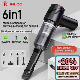 Beica 6 in 1 Cordless Vacuum Cleaner Malaysia 24000Pa Wet Dry Vacuum Cleaner Wireless Car Vacuum Cleaner Vacuum Blower  Air Duster 车载吸尘器