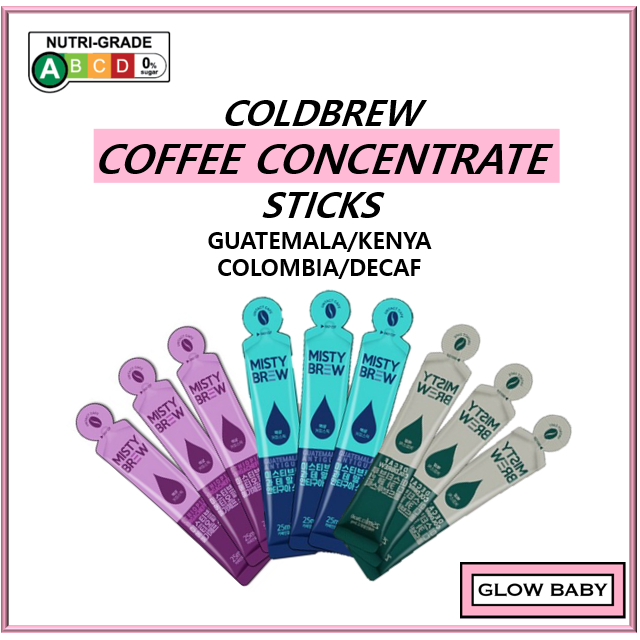 [MISTY Brew] Coffee Concentrate Sticks Colombia Supremo / Guatemala Antigua / Kenya AA / Decaf / 25m