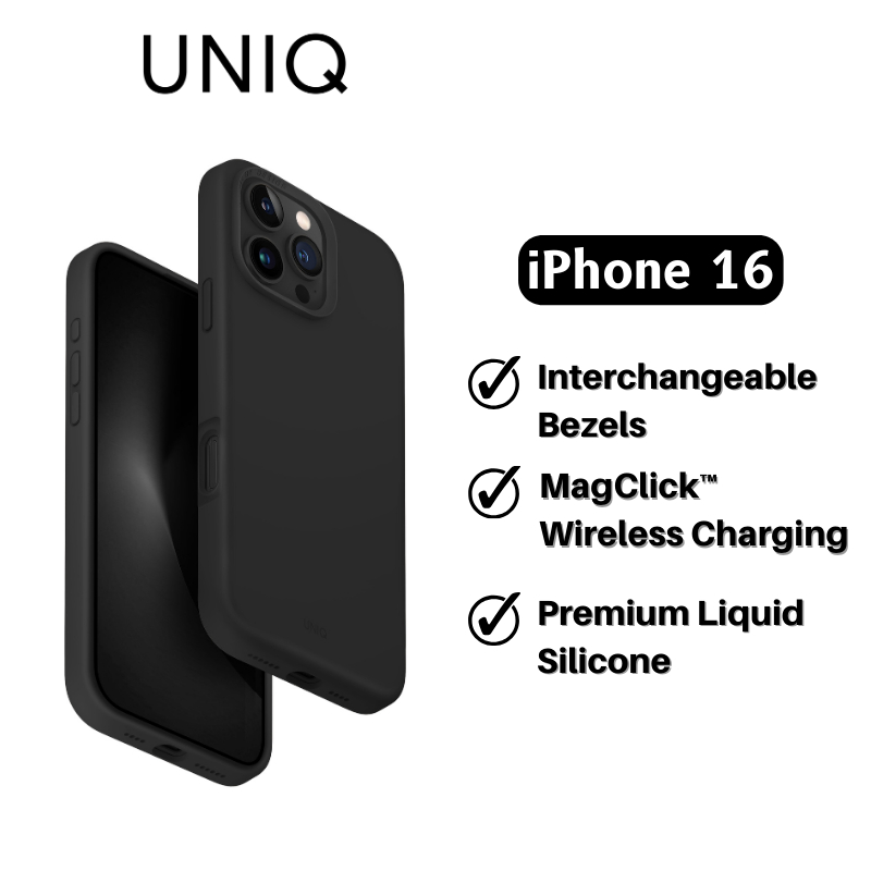 UNIQ Lino Hue MagClick ชาร์จ iPhone 16 / Pro / Pro Max เคสซิลิโคนด้านหลังไฮบริดฝาครอบโทรศัพท์