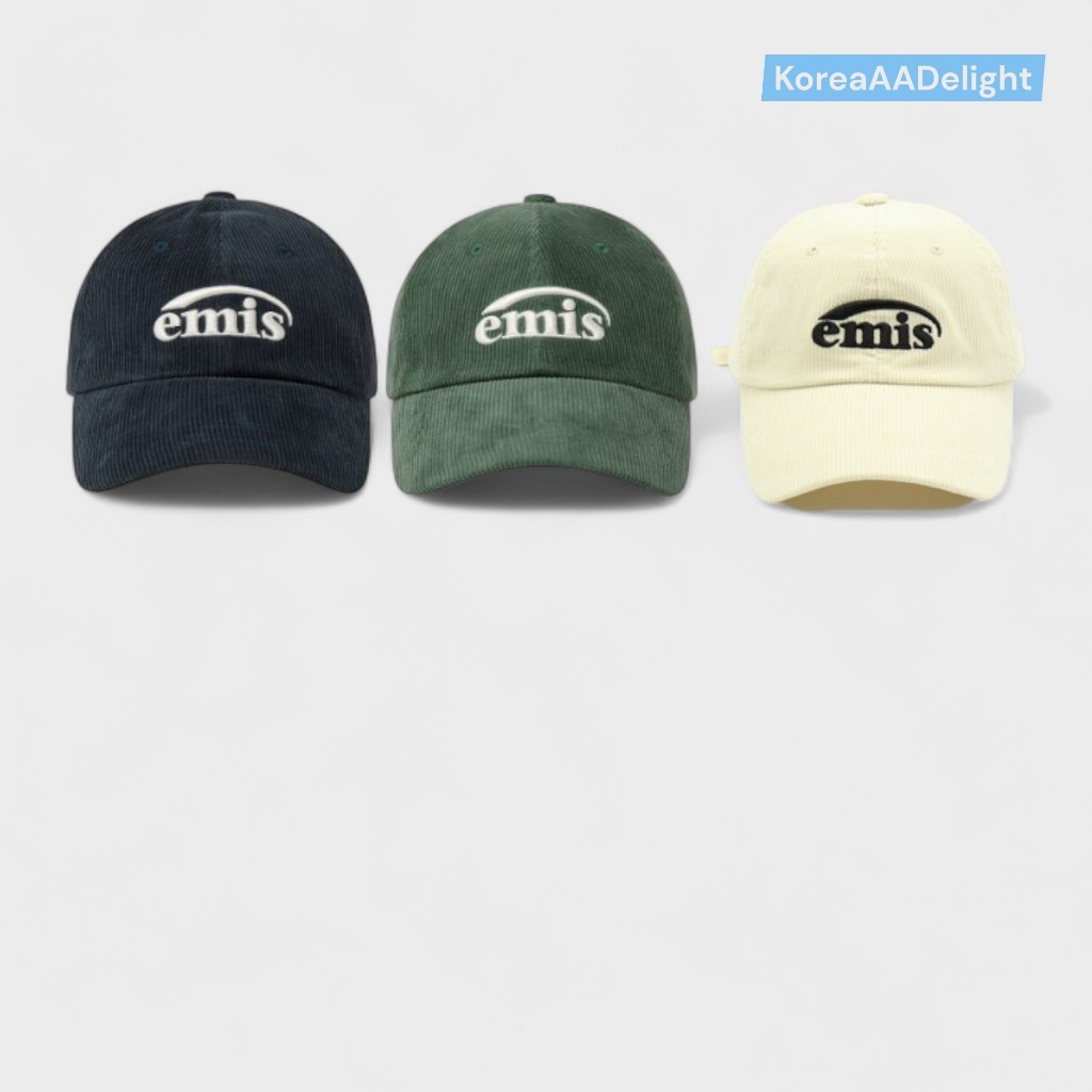 Emis New Logo Corduroy Emis Cap (Cream, Black)