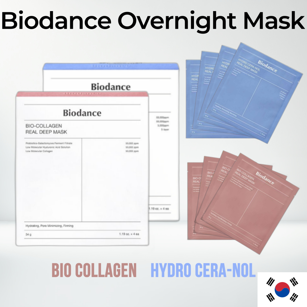 [Biodance] Overnight Mask 4EA Bio Collagen Hydro Cera-Nol Deep Hydrating Mask สําหรับผิวระคายเคือง
