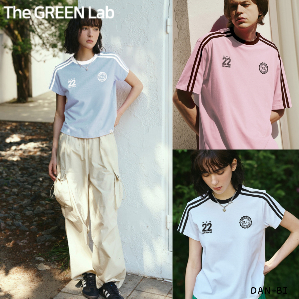 [THE Green LAB] SOCCER FOOTBALL DOUBLE TAPE SHORT SLEEVE T-SHIRTS_6colors / Couple item! / สินค้า kr แท้ 100% / จัดส่งเร็วจาก kr!
