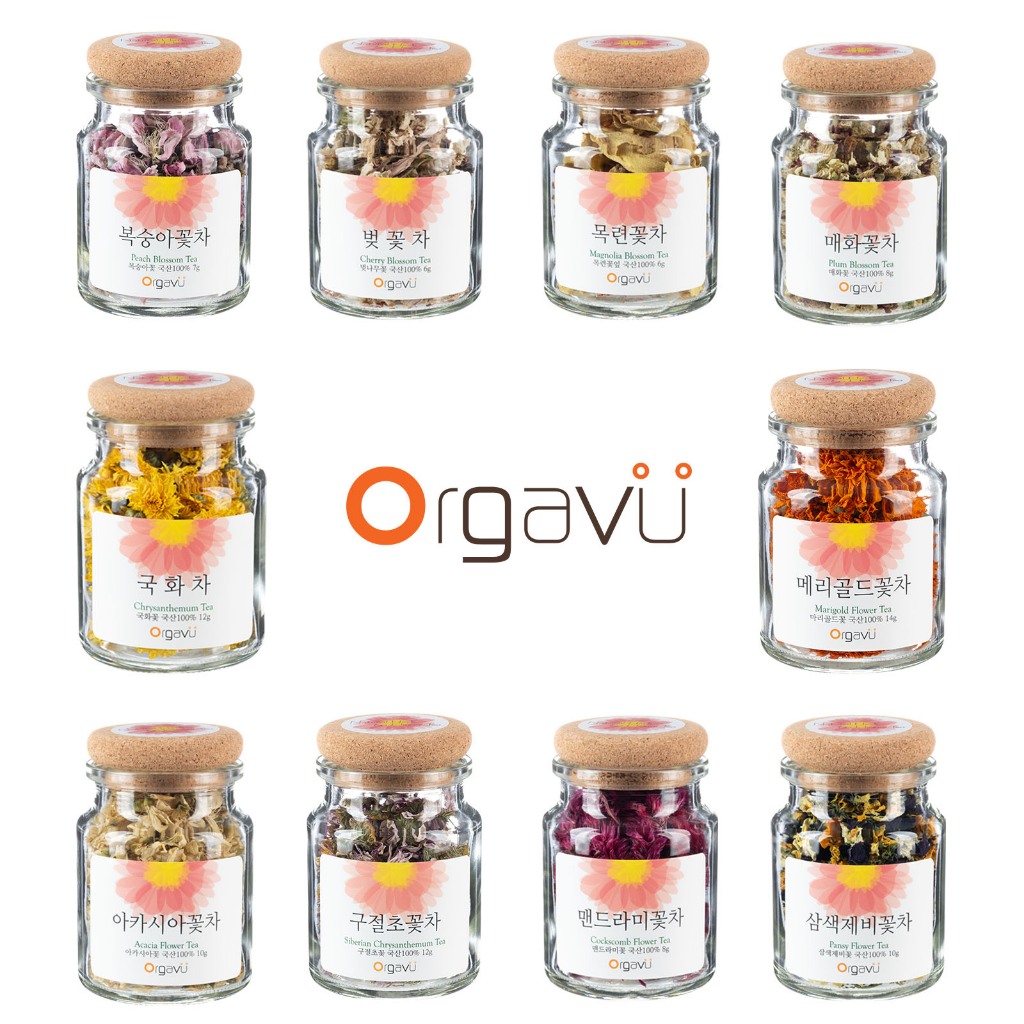 Orgavu Korea Flower Tea Jar ประเภทจาก Jirisan ของขวัญชา ของขวัญสําหรับคนรักชา