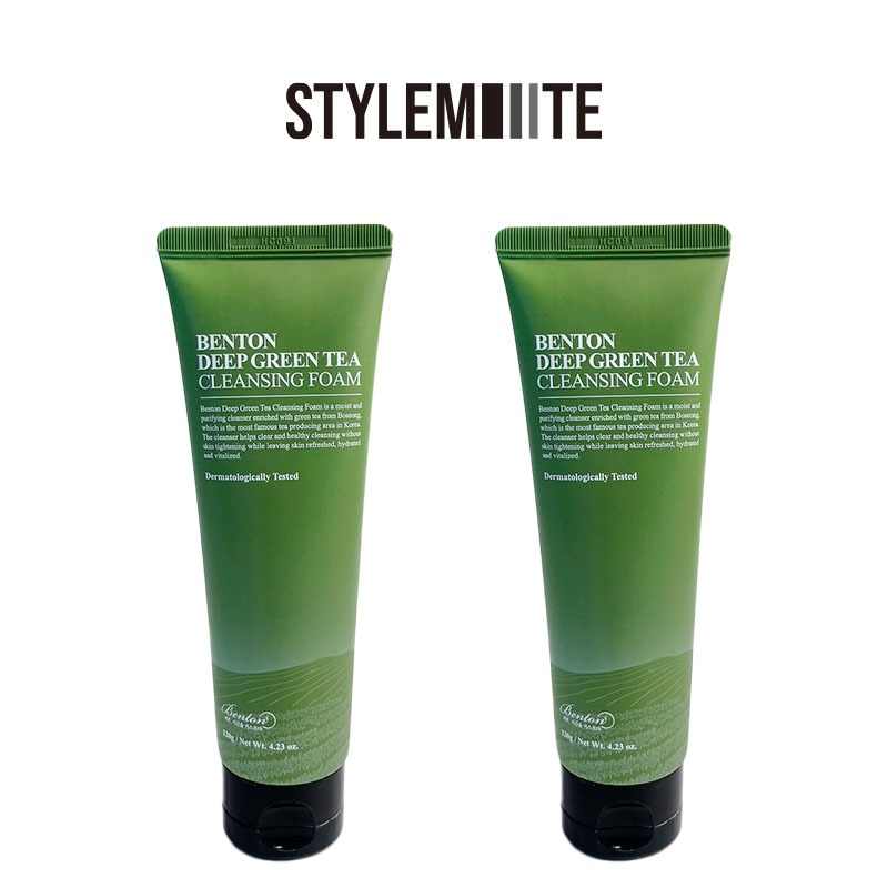 [STYLEMITE OFFICIAL] [1+1] โฟมล้างหน้า BENTON Deep Green Tea (120g*2)