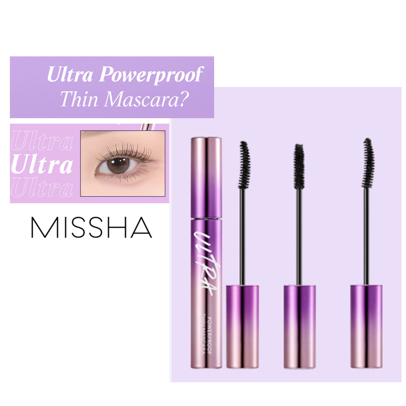 [MISSHA] Ultra Powerproof Thin Mascara /Long Lash / Volume / Fixer/