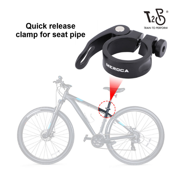 T2P MEROCA Bicycle Seat Quick Release Clamp Post Clamp Seat Tube Aluminum Alloy Accessories