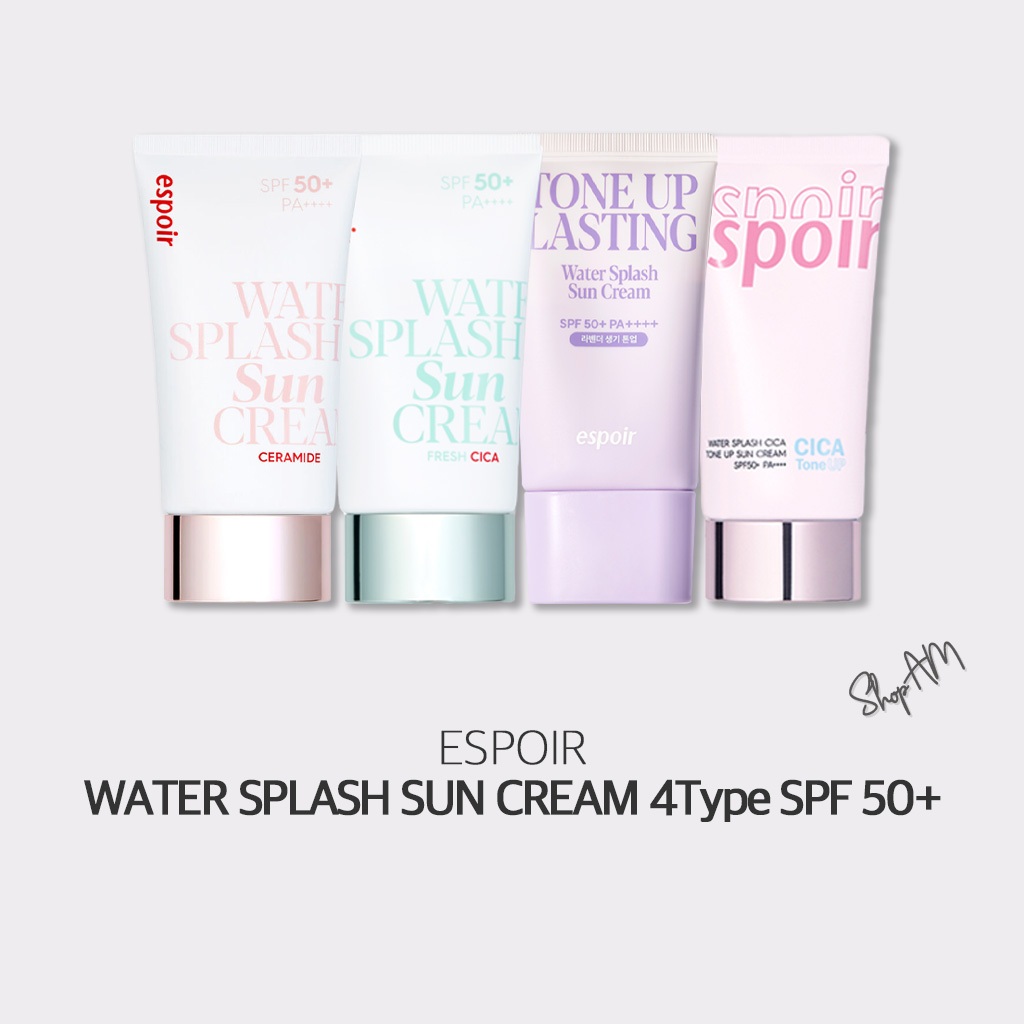 BoxPacking [ESPOIR] Water Splash Sun Cream 4 Type SPF50+ PA++++ / จัดส่งจากเกาหลี