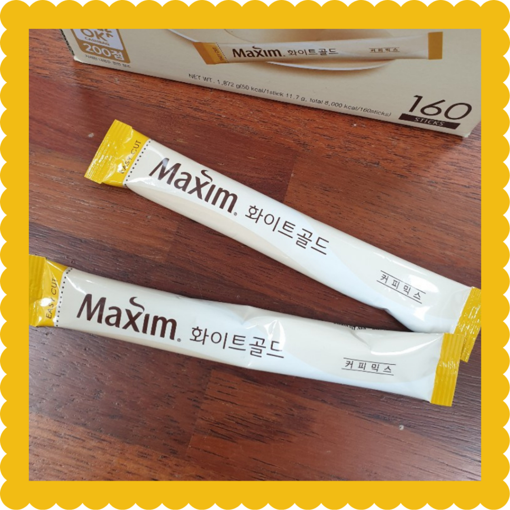 Dongseo Maxim White Gold Coffee Mix 11.7g 3-in-1 & กาแฟสําเร็จรูป 1ea
