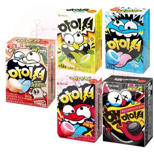 [ORION] ลูกอมเคี้ยวซุปเปอร์เปรี้ยว 5 รสชาติ แอปเปิ้ลเขียว / โยเกิร์ต (ยากูลต์) / โซดาสีน้ําเงิน / พลัม / ฮก อัลตร้าเปรี้ยว