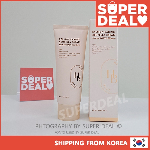 Heveblue Salmon Caring Centella Cream 100ml (ปลาแซลมอน-PDRN 5,000ppm)