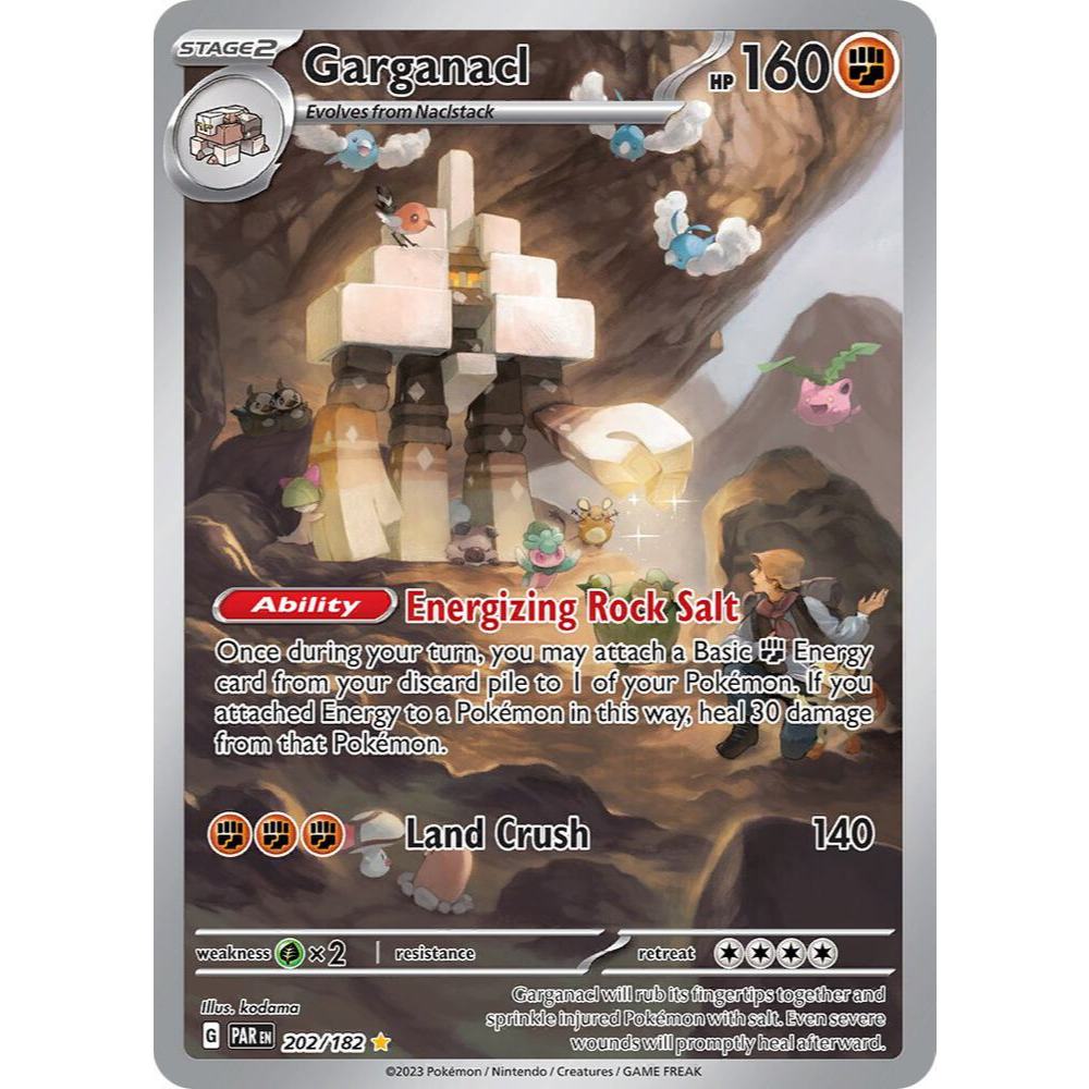 การ์ดโปเกมอน TCG Garganacl SV Paradox Rift 202/182 ภาพประกอบ