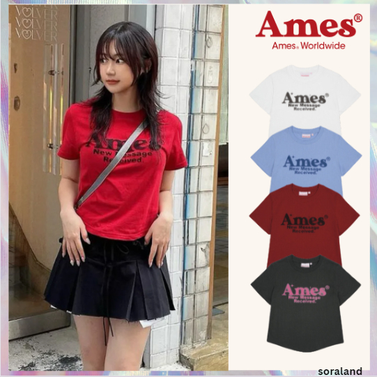 [AMES-WORLDWIDE] Round HEM CROP TEE 4 สี