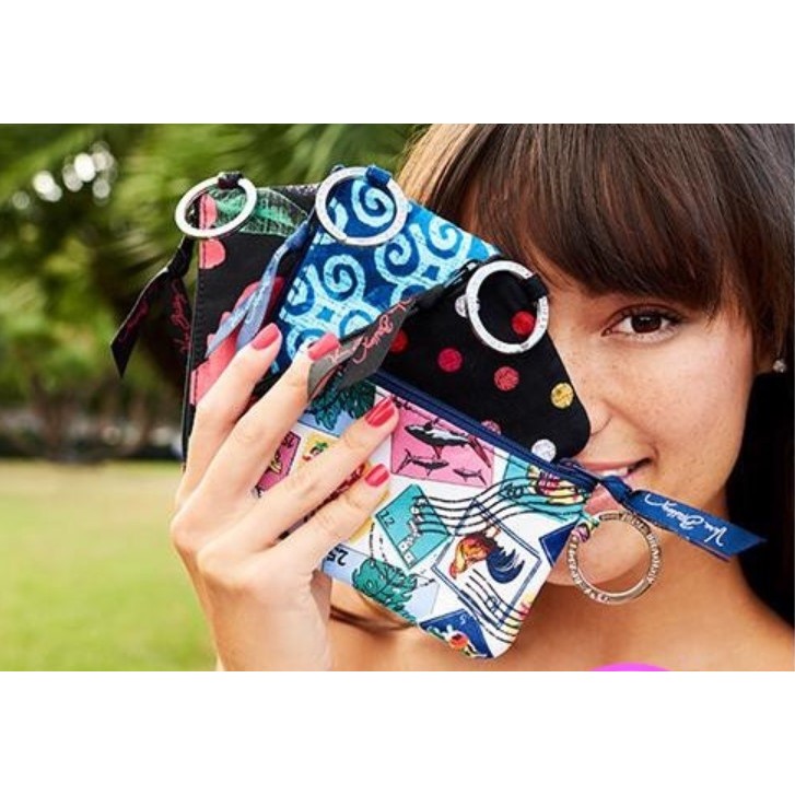 Vera Bradley Zip ID Case (กระเป๋าสตางค์/กระเป๋า/ ที่ใส่กุญแจ USD12)