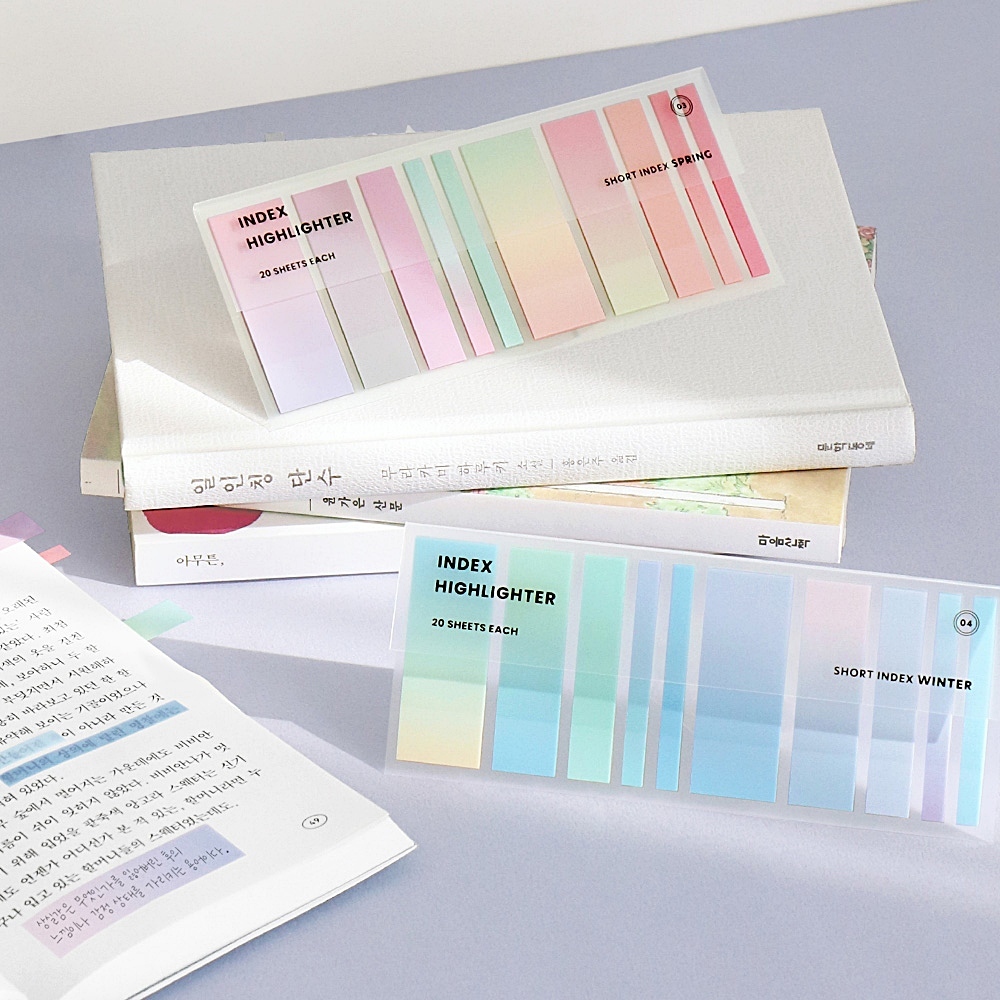 Iconic Index Short Highlighter Diary ที่คั่นหนังสือ เอกสาร scarpbooking planner สมุดบันทึกศึกษา เครื่องเขียนน่ารัก