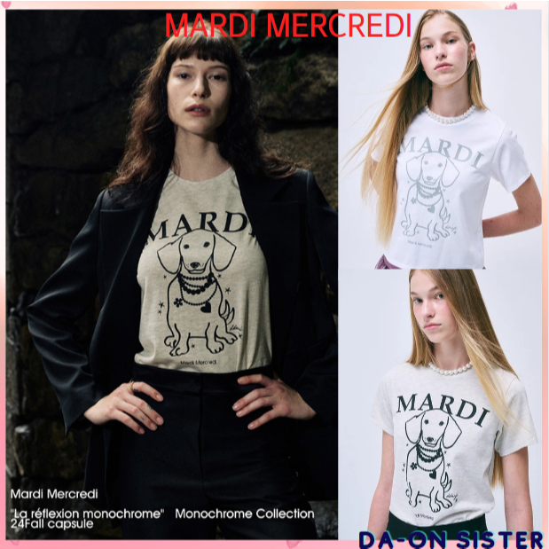 [ Mardi MERCREDI ] LIM TSHIRT SWING THE TAIL DDANJI PEARL NECKLACE 2 สี เกาหลี แท้ 100%