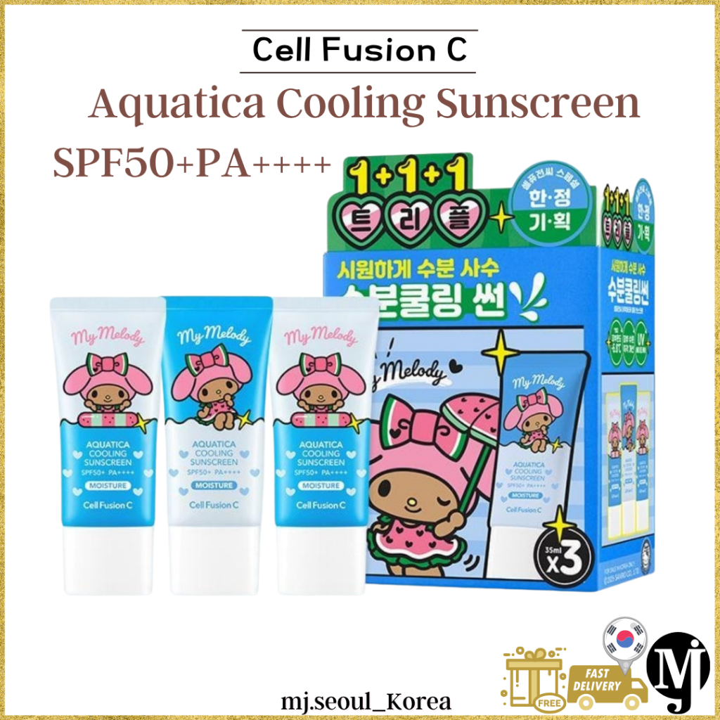 Cell Fusion C My Melody Aquatica Cooling Sunscreen 35mlx3P