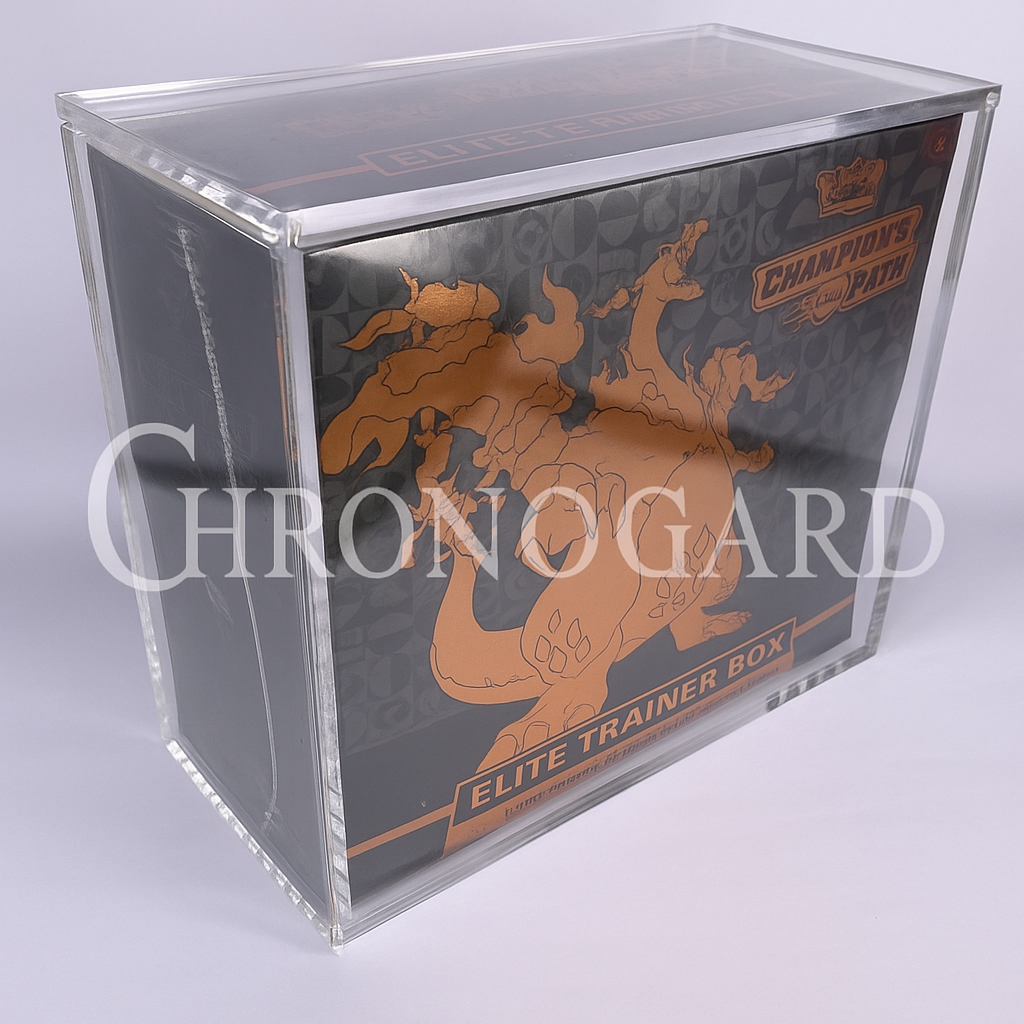 Chronogard Brand Pokemon Acrylic Display ETB Elite Trainer Box พร้อมป้องกันรังสียูวี