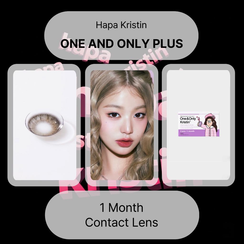 [Hapa Kristin] คอนแทคเลนส์ 1 เดือน <ONE AND ONLY PLUS> (สีน้ําตาล)(13.5mm)(2P)