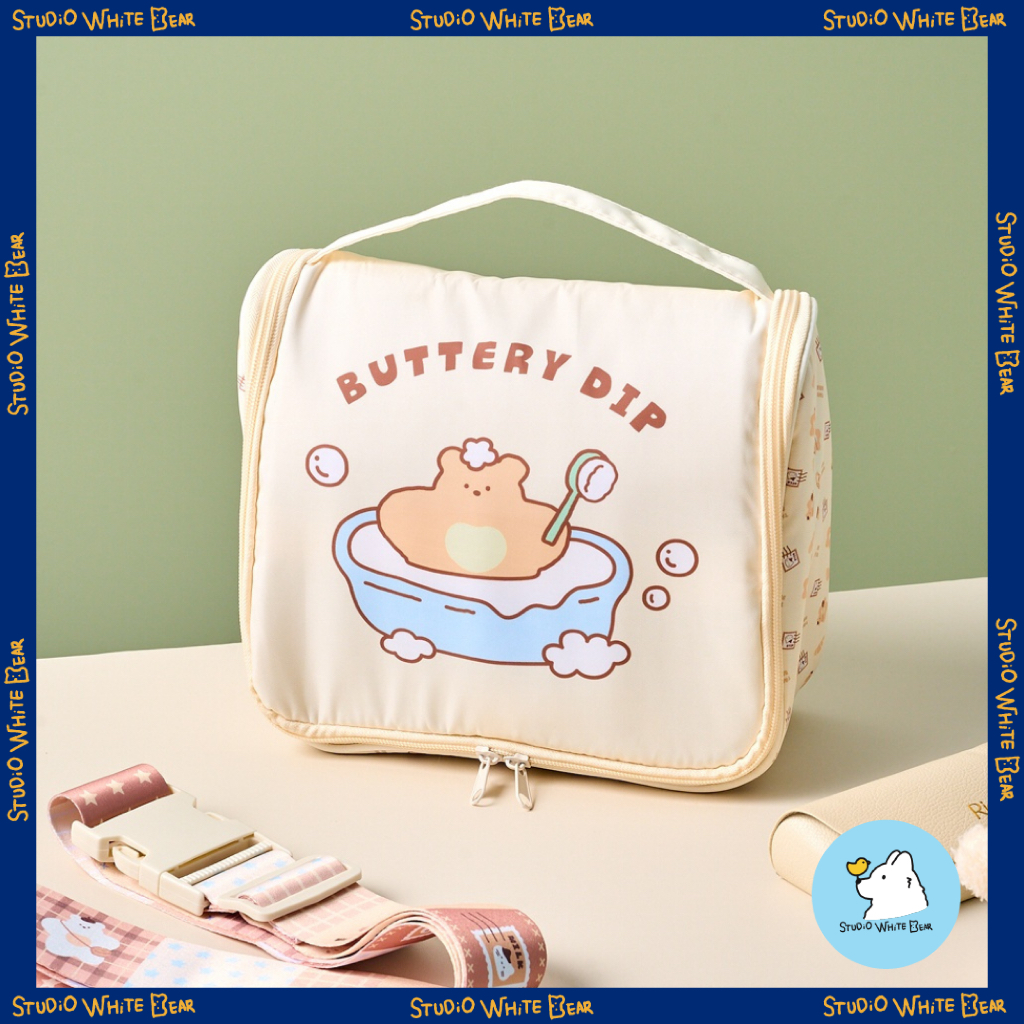 [Butter Shop] Travel Hook Pouch - Bakery Butter Bear