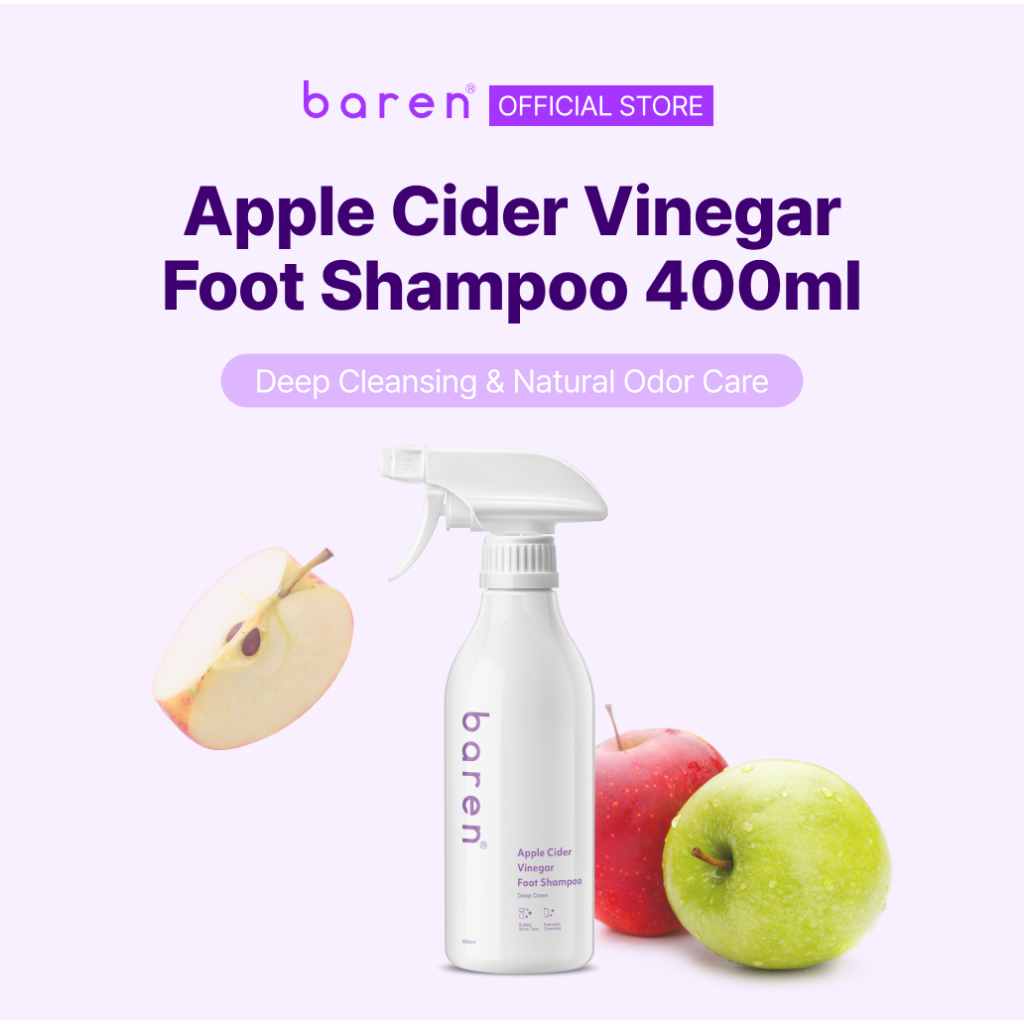 Baren แชมพูเท้า Apple Cider Vinegar 400ml