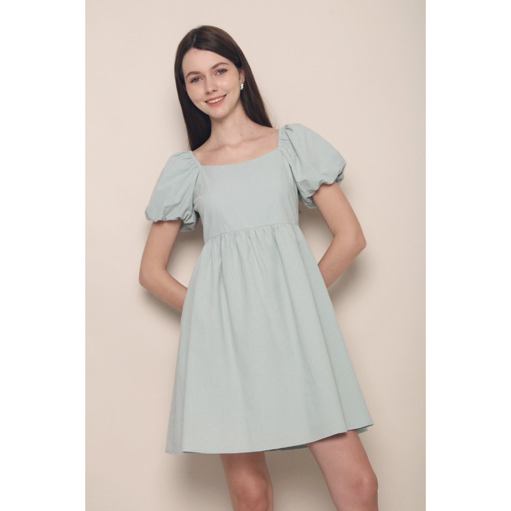 Orion Babydoll Dress Sage