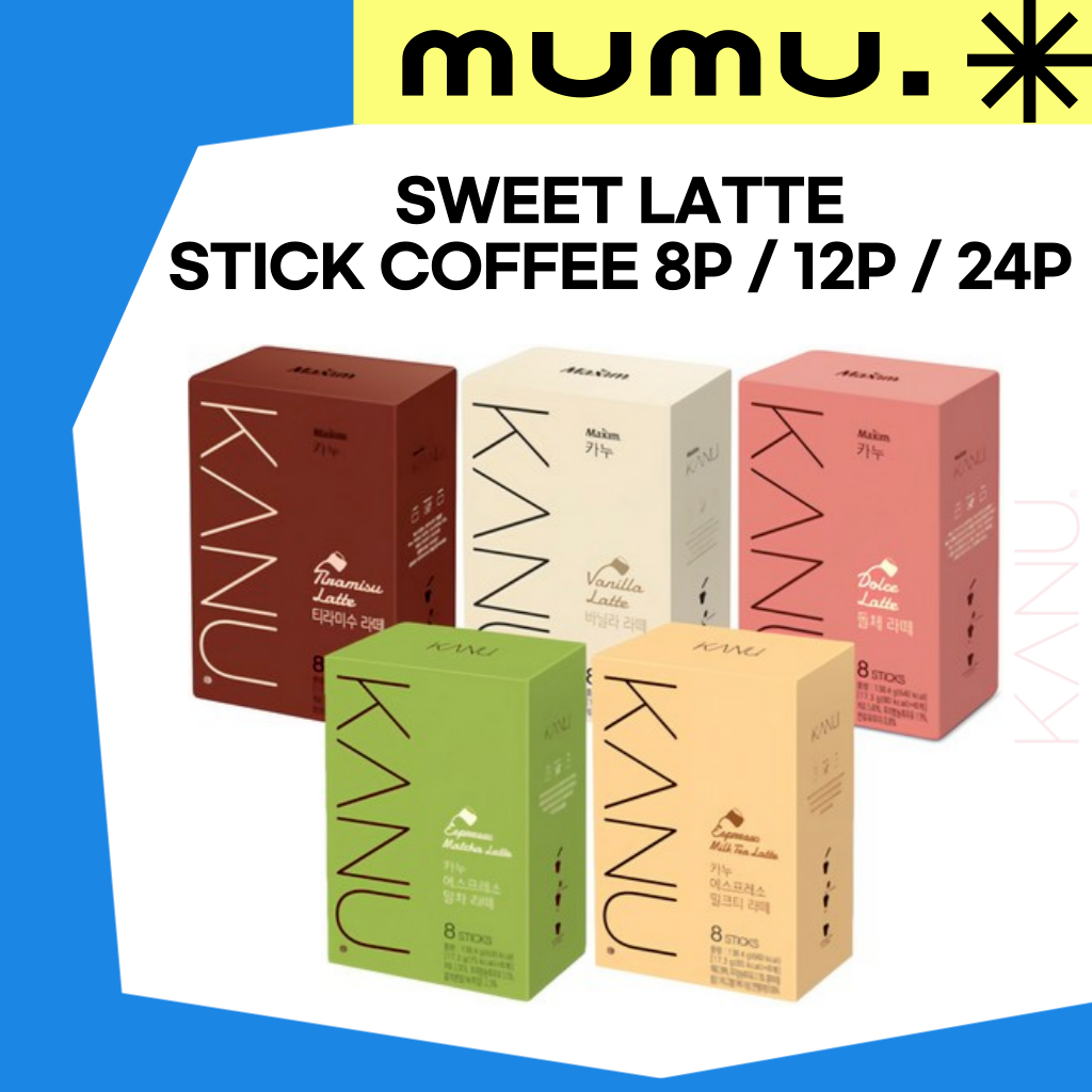 [Maxim] ราคาต่ําสุด KANU Sweet Latte Stick Coffee – 5 รสชาติ – 8T / 12T / 24T