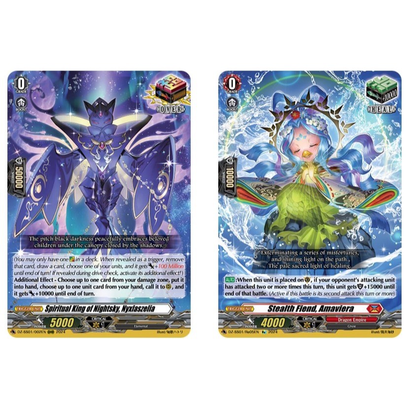 English Vanguard Spiritual King of Nightsky, Nyxlaszelia DZ-SS01/002EN - ORRR/Stealth Fiend, Amavier