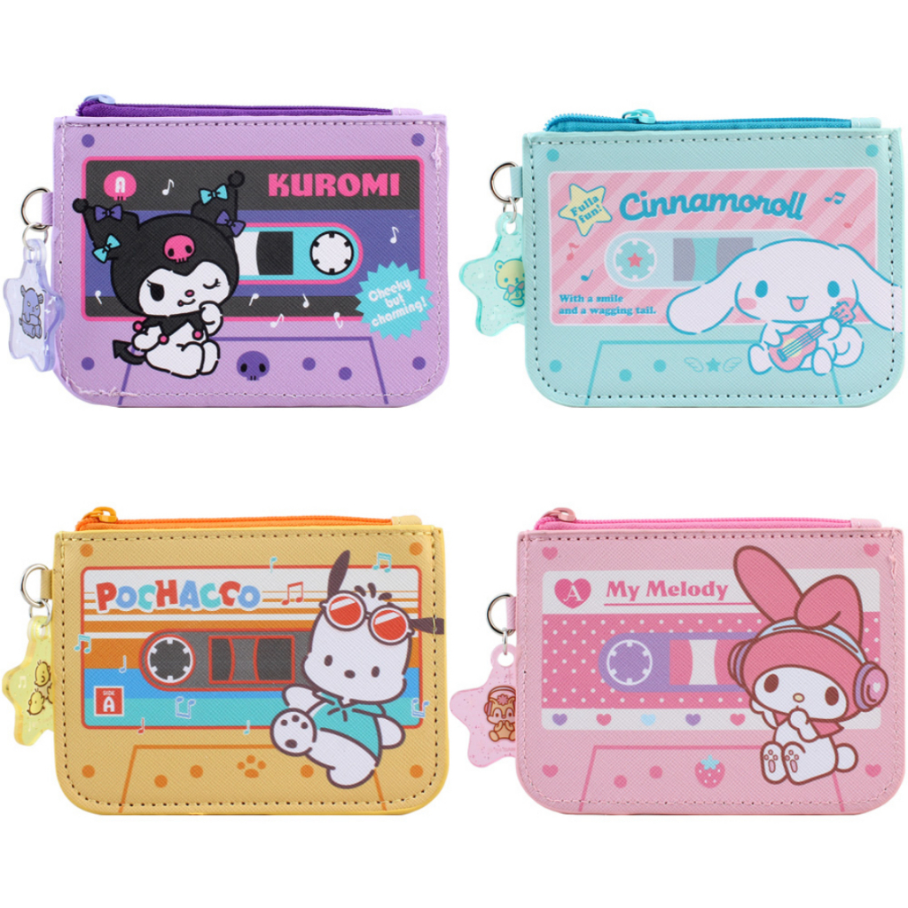 [Sanrio] Strap Card Holders Coin Coin Coin Coin Holders & Purses Kuromi Card Holders