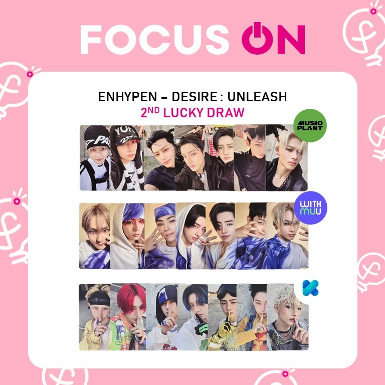 ENHYPEN 2ND LUCKYDRAW MUSICPLANT WITHMUU KTOWN4U DESIRE : UNLEASH PHOTOCARD