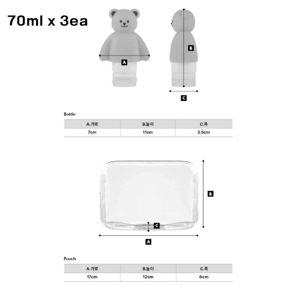 Wiggle Wiggle Travel Bottle 3P SET 3 แบบ - รูปที่ 6