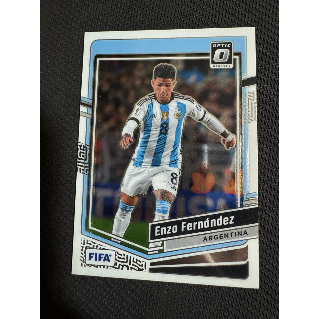 2023 Panini Soccer Card Donruss FIFA Enzo Fernandez Argentina 4 Optic